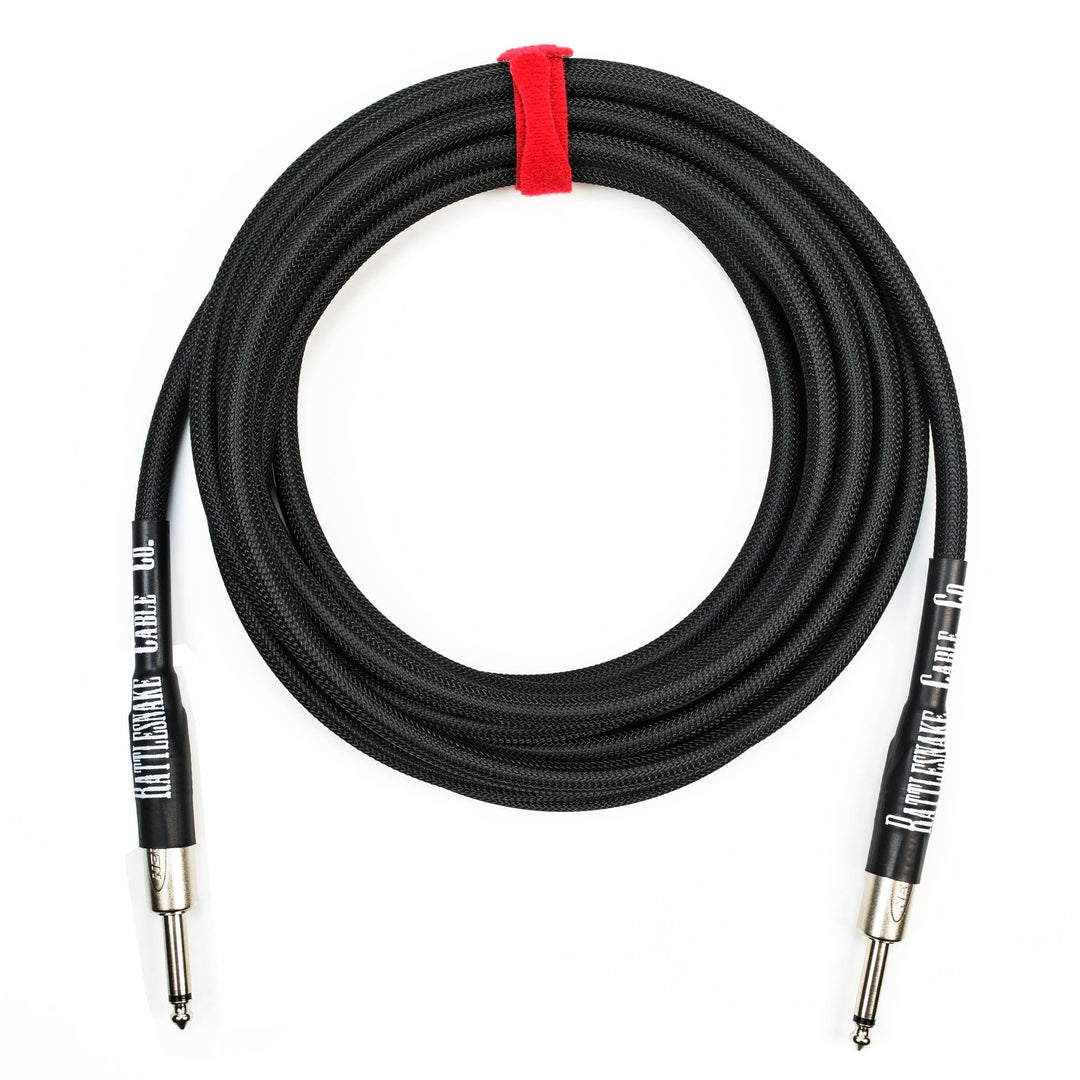 Rattlesnake Cable Company 15' Standard Instrument Cable S/S - Black Weave