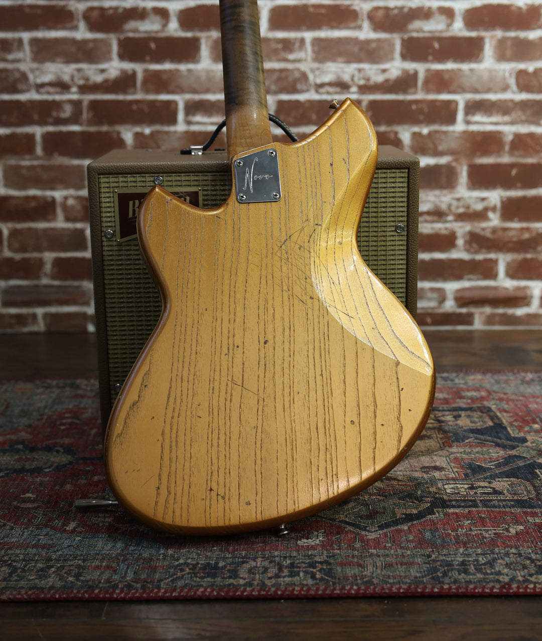 Novo Guitars Miris J - Aztec Gold / Lollar Gold Foils. Ash / Flame-Maple. NEW, Authorized Dealer) by South Shore Guitar Boutique