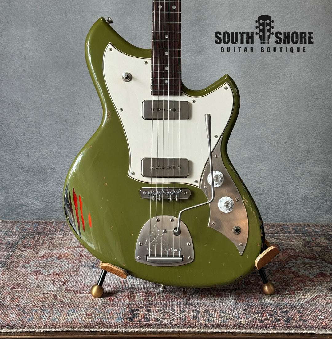 Novo Serus J Custom — Uffington Green over ’64 3-Tone Burst - NEW, (Authorized Dealer) by South Shore Guitar Boutique