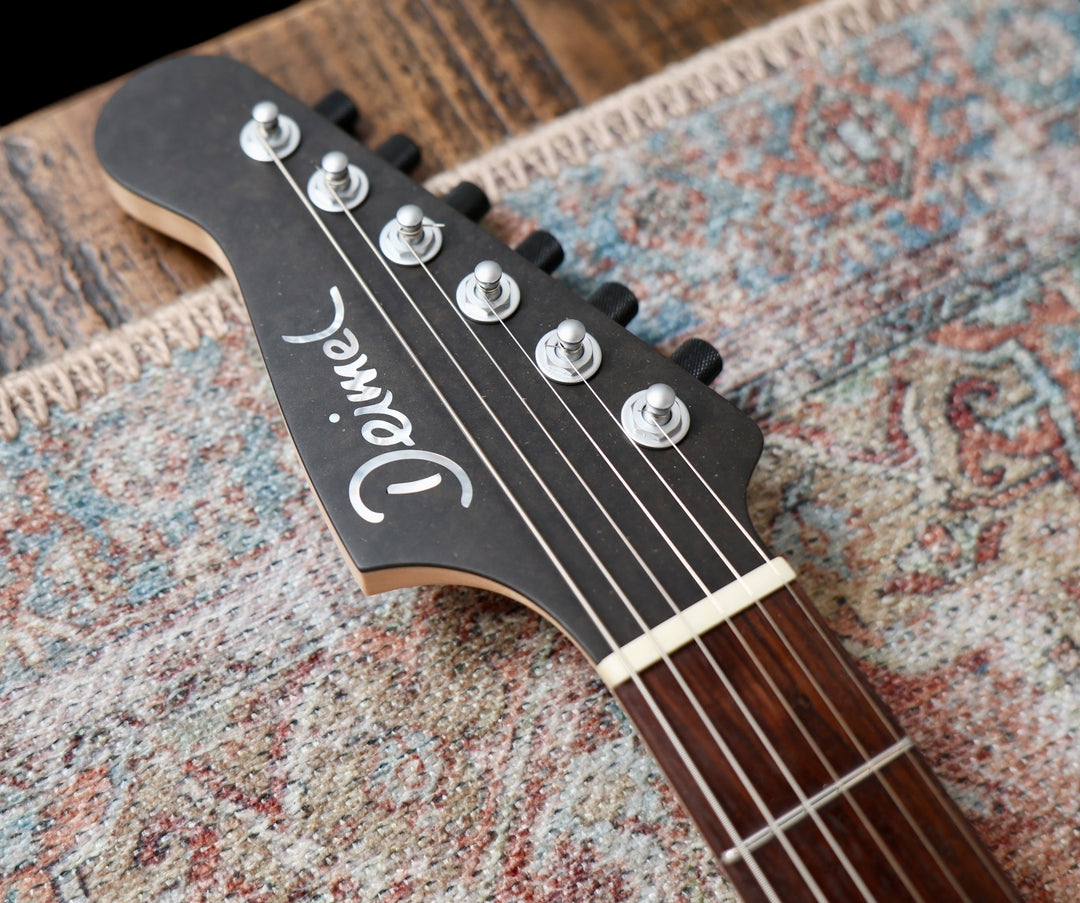 Deimel Firestar - Charcoal Blue / Natural Aluminum. Novak pickups + Leslee Circuit. NEW, (Authorized Dealer)