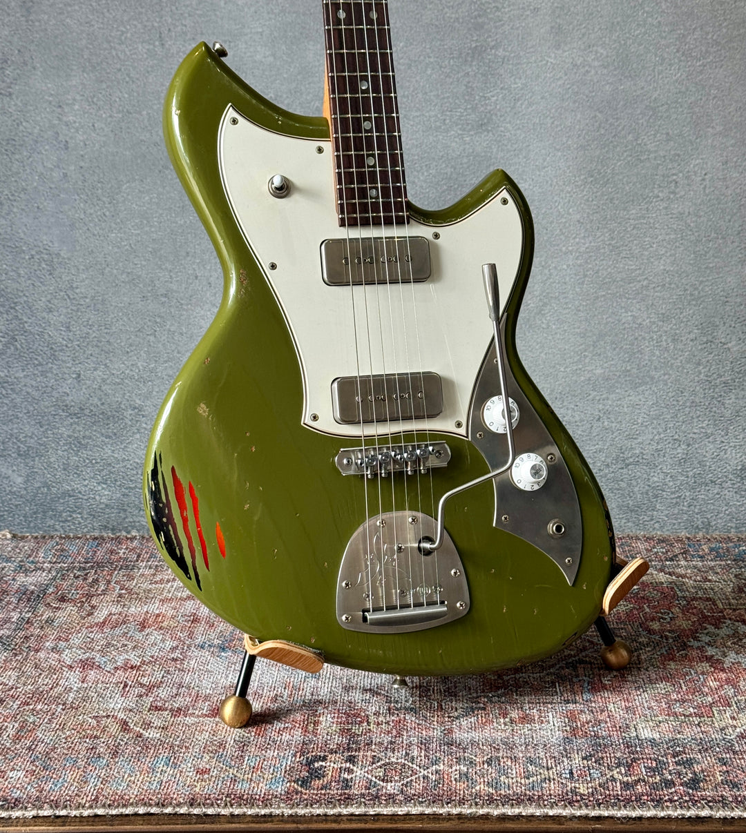 Novo Serus J Custom — Uffington Green over ’64 3-Tone Burst - NEW, (Authorized Dealer) by South Shore Guitar Boutique