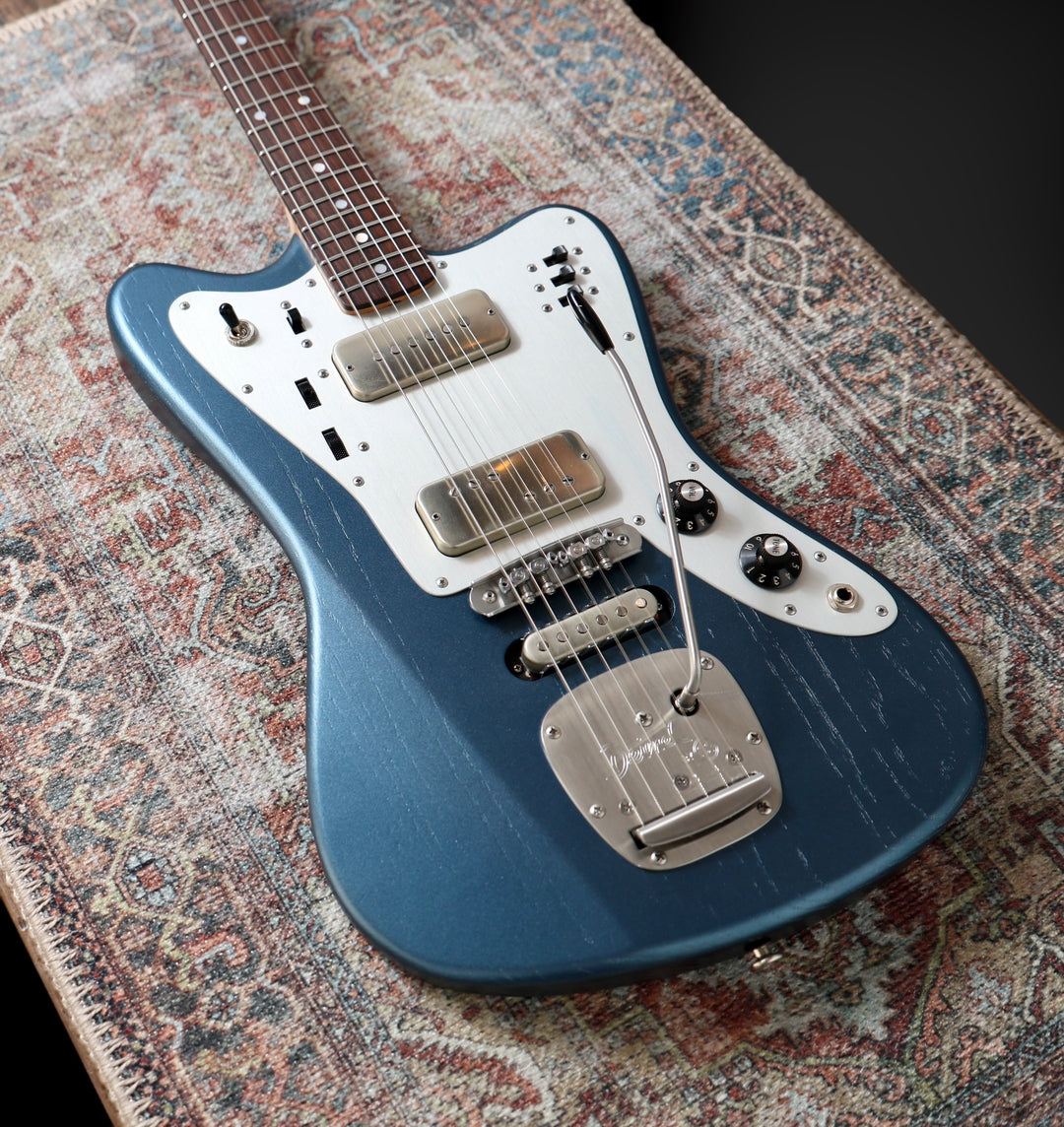 Deimel Firestar - Charcoal Blue / Natural Aluminum. Novak pickups + Leslee Circuit. NEW, (Authorized Dealer)