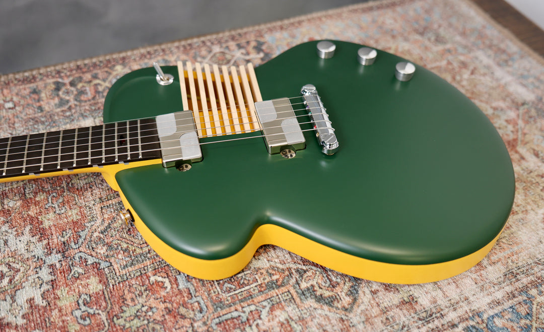 Tao Guitars - Disco Volante “Buren” - ZIELONY GREEN / RACE YELLOW - 2025