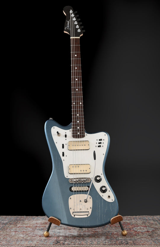 Deimel Firestar - Charcoal Blue / Natural Aluminum. Novak pickups + Leslee Circuit. NEW, (Authorized Dealer)