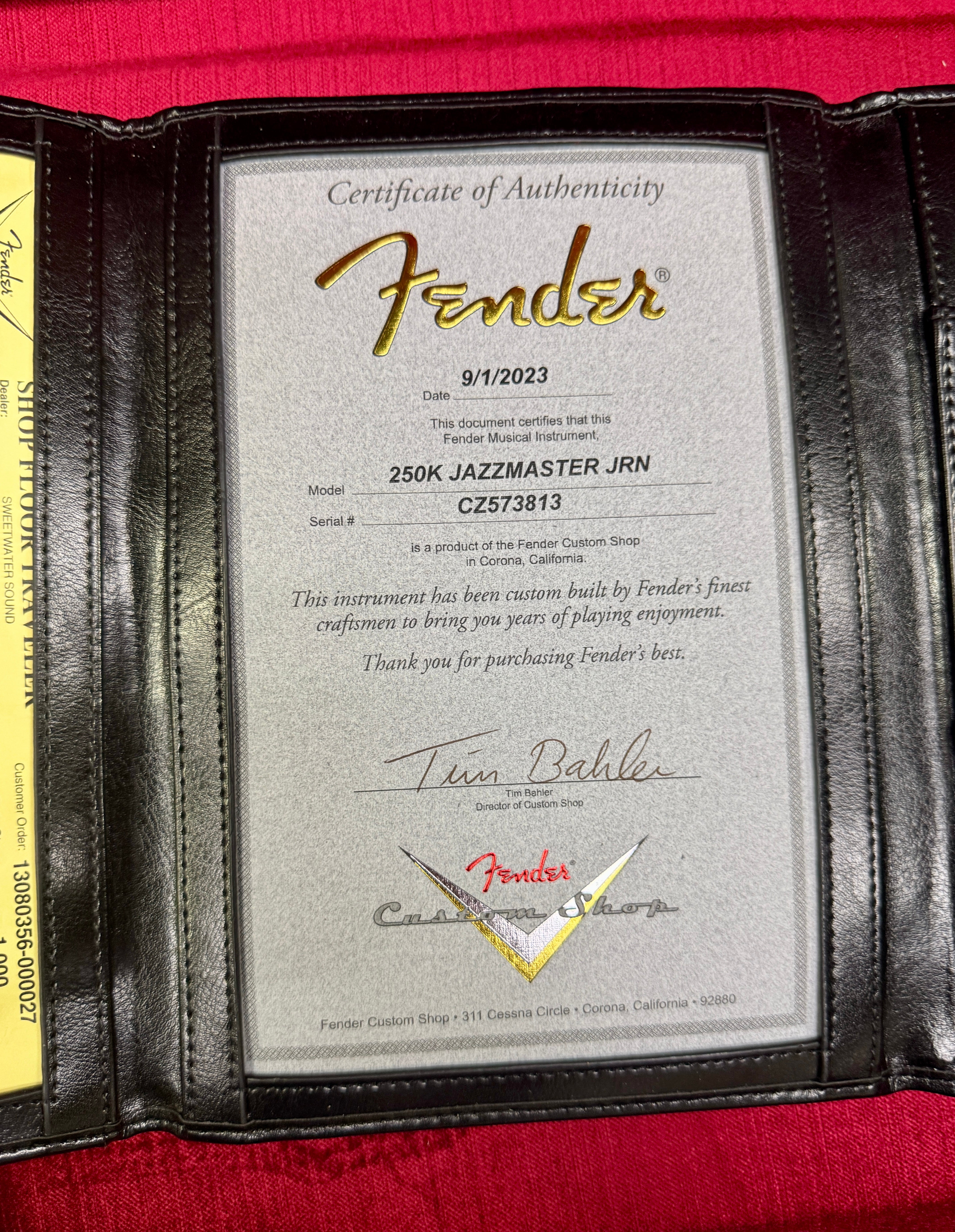Fender Custom Shop 250K Jazzmaster JRN Relic - 2023 Clean w/ COA