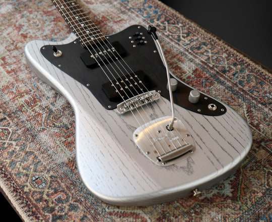 Deimel Firestar 2025 - Silver w/ Black pores & Guard. Righteous Sound Pickups. NEW, (Authorized Dealer)