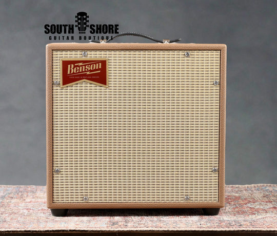 Benson Amps Nathan Jr. Reverb Combo 2025 in Cocoa with Light Brown Wheat Grill-Cloth, front view.