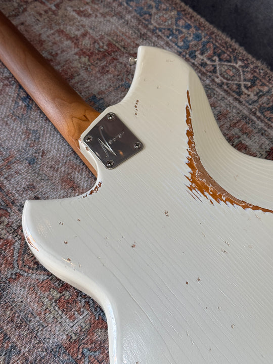 Novo Serus J — Olympic White over Aztec Gold, NEW - (Authorized Dealer) by South Shore Guitar Boutique