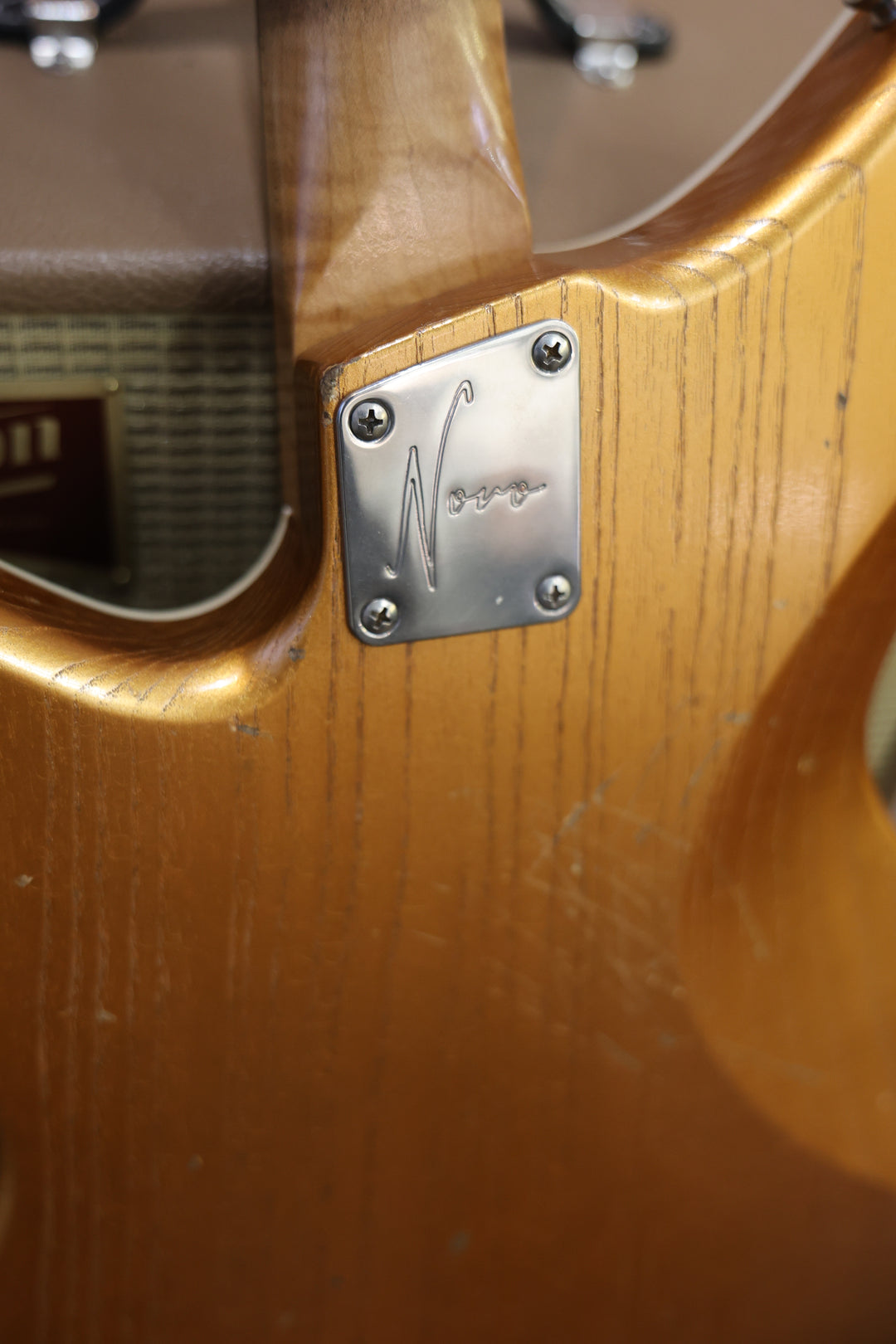 Novo Guitars Miris J - Aztec Gold / Lollar Gold Foils. Ash / Flame-Maple. NEW, Authorized Dealer) by South Shore Guitar Boutique