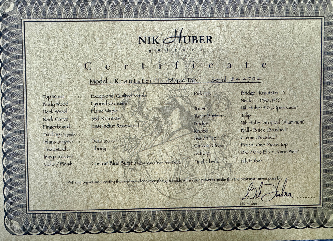 Nik Huber Krautster II (2021-2022) w/ OHSC by Nik Huber