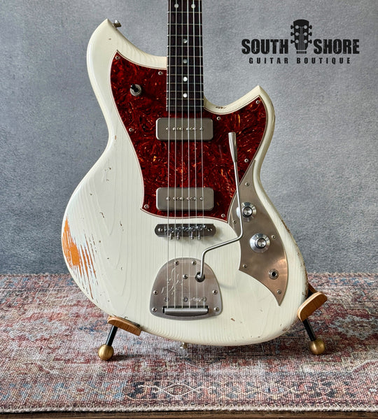 Novo Serus J — Olympic White over Aztec Gold, NEW - (Authorized Dealer) by South Shore Guitar Boutique
