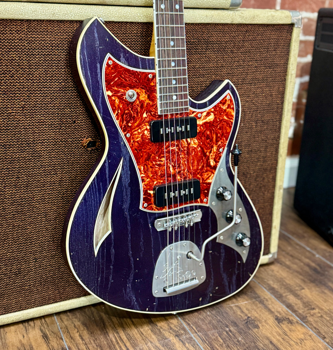 2025 Novo Signature Miris J in Purple Stranger - Lollar Staple P-90’s. Buily by owner Dennis Fano. by South Shore Guitar Boutique