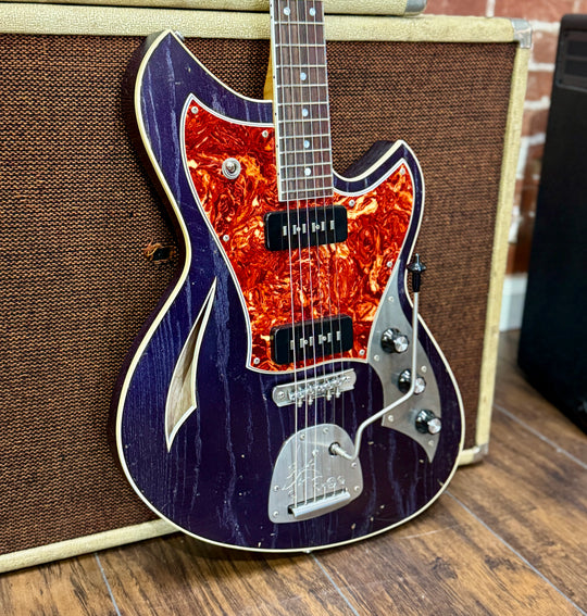 2025 Novo Signature Miris J in Purple Stranger - Lollar Staple P-90’s. Buily by owner Dennis Fano. by South Shore Guitar Boutique