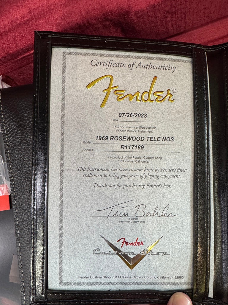 Fender Custom Shop 1969 Rosewood Telecaster NOS – Natural (2023)