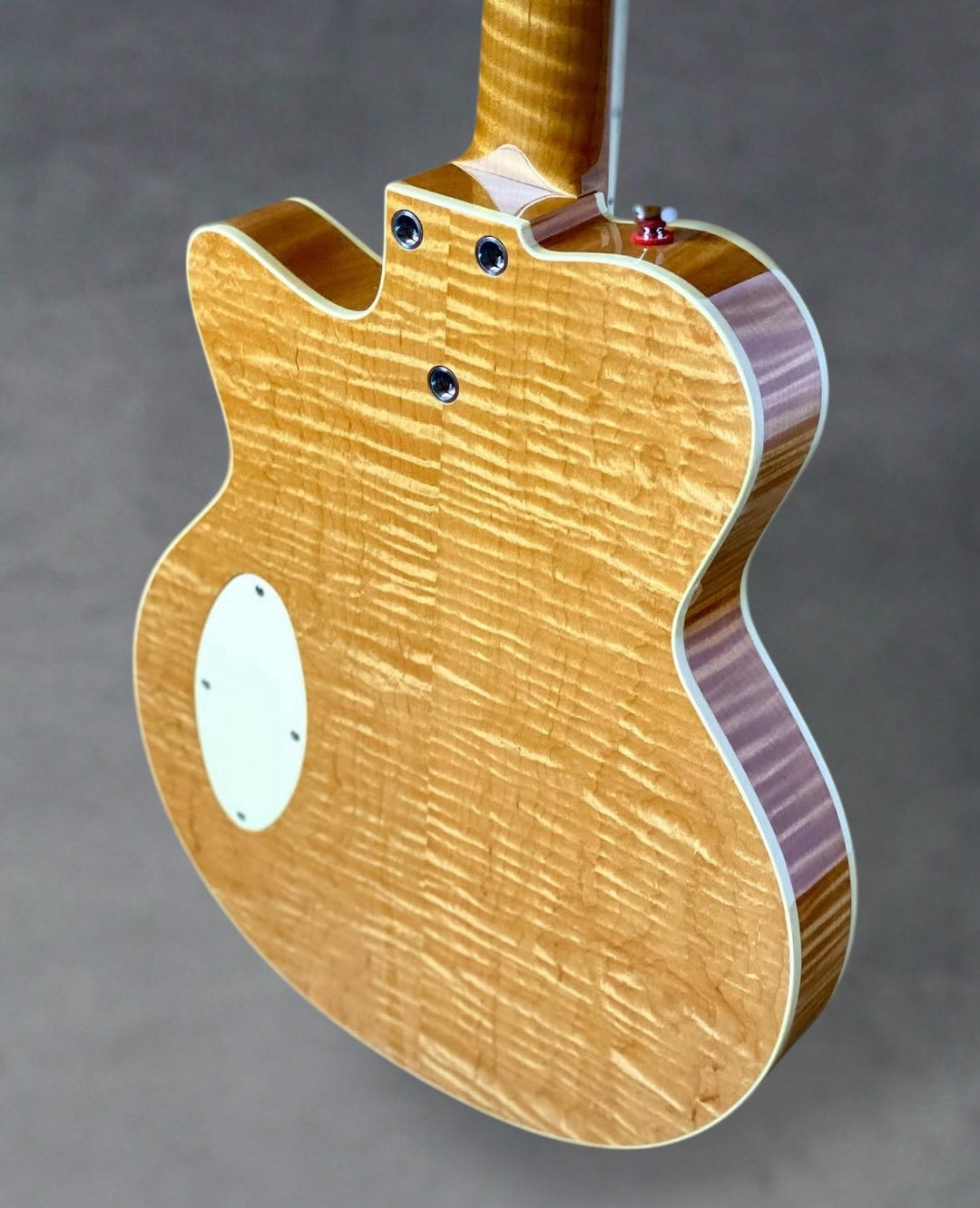 Yanuziello Electric 2021 - Natural. Duncan CS Dynasonics &amp; Mastery. Spruce / Curly Maple. by South Shore Guitar Boutique