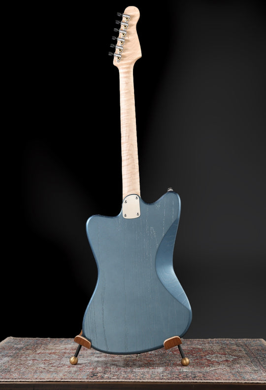 Deimel Firestar - Charcoal Blue / Natural Aluminum. Novak pickups + Leslee Circuit. NEW, (Authorized Dealer)