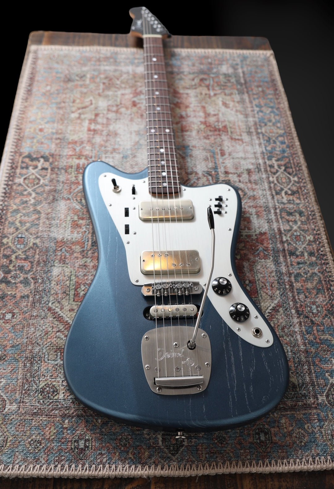 Deimel Firestar - Charcoal Blue / Natural Aluminum. Novak pickups + Leslee Circuit. NEW, (Authorized Dealer)
