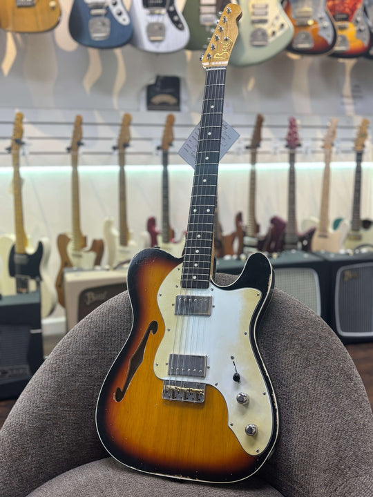 Berly T-Custom Thinline 3-Tone Sunburst