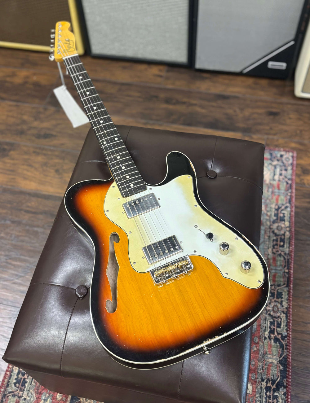 Berly T-Custom Thinline 3-Tone Sunburst