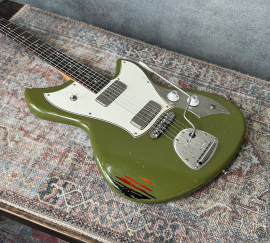 Novo Serus J Custom — Uffington Green over ’64 3-Tone Burst - NEW, (Authorized Dealer) by South Shore Guitar Boutique
