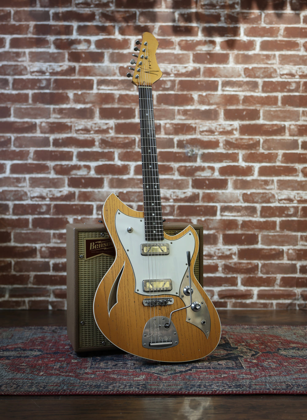 Novo Guitars Miris J - Aztec Gold / Lollar Gold Foils. Ash / Flame-Maple. NEW, Authorized Dealer) by South Shore Guitar Boutique