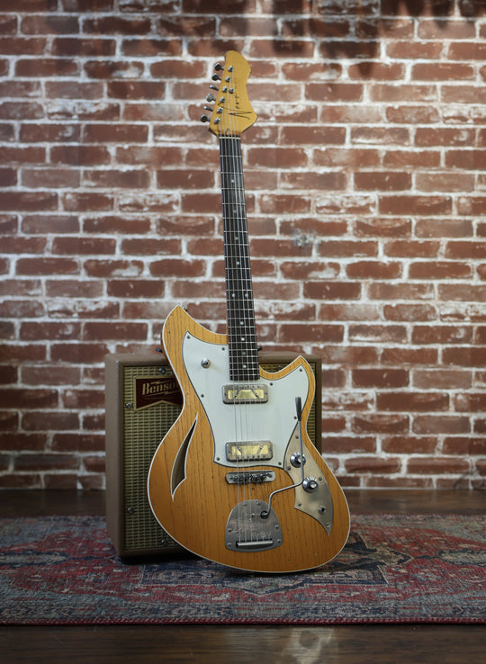 Novo Guitars Miris J - Aztec Gold / Lollar Gold Foils. Ash / Flame-Maple. NEW, Authorized Dealer) by South Shore Guitar Boutique