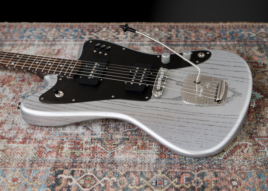 Deimel Firestar 2025 - Silver w/ Black pores & Guard. Righteous Sound Pickups. NEW, (Authorized Dealer)