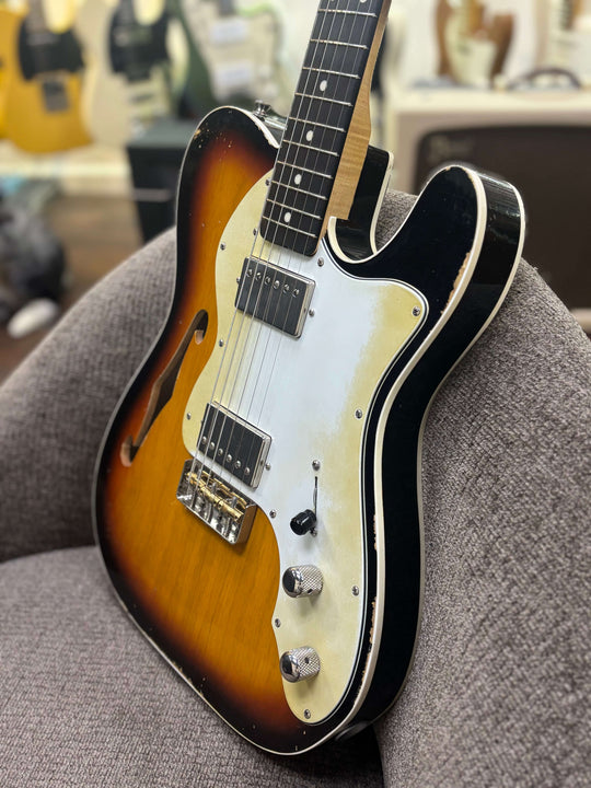 Berly T-Custom Thinline 3-Tone Sunburst
