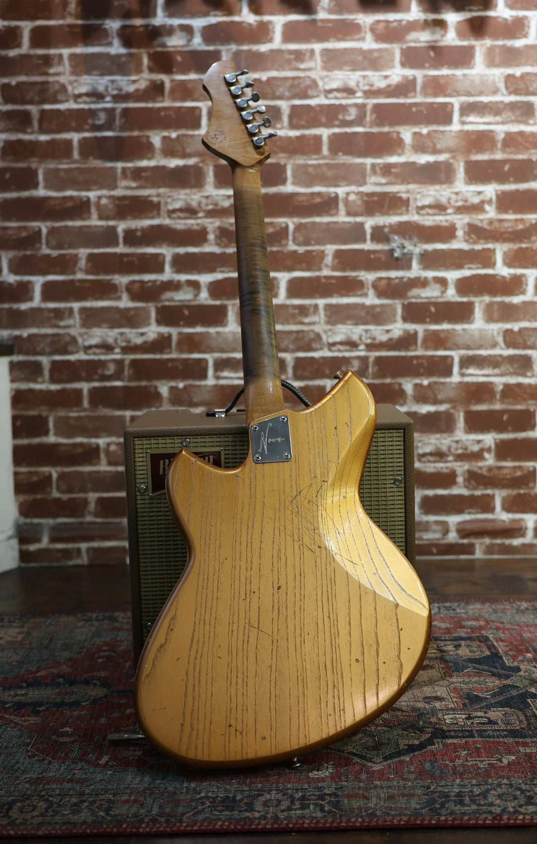 Novo Guitars Miris J - Aztec Gold / Lollar Gold Foils. Ash / Flame-Maple. NEW, Authorized Dealer) by South Shore Guitar Boutique