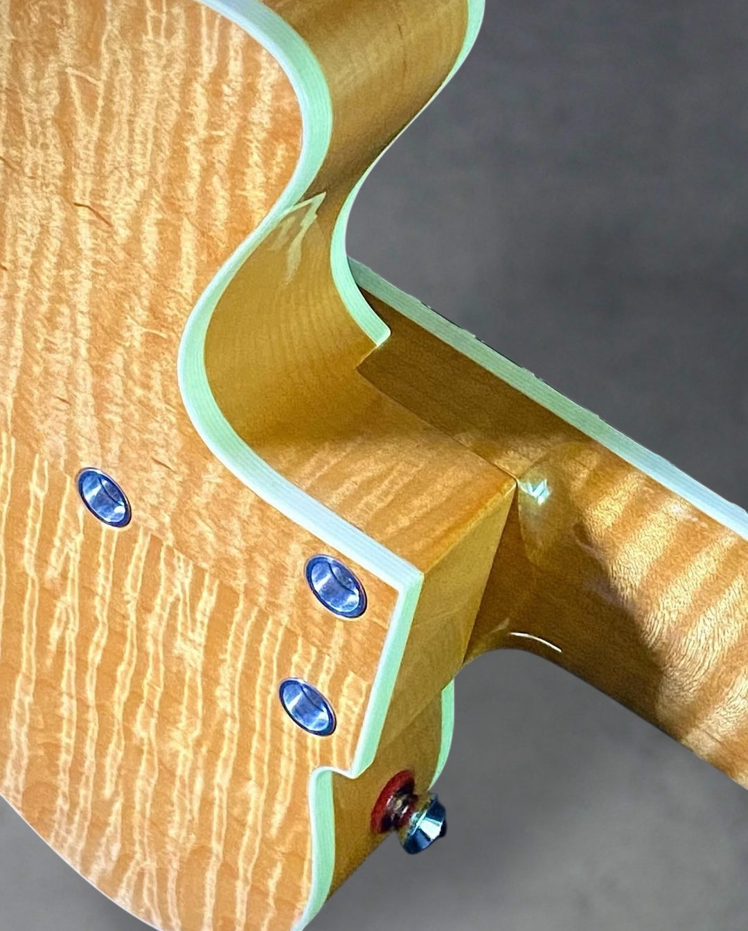 Yanuziello Electric 2021 - Natural. Duncan CS Dynasonics &amp; Mastery. Spruce / Curly Maple. by South Shore Guitar Boutique