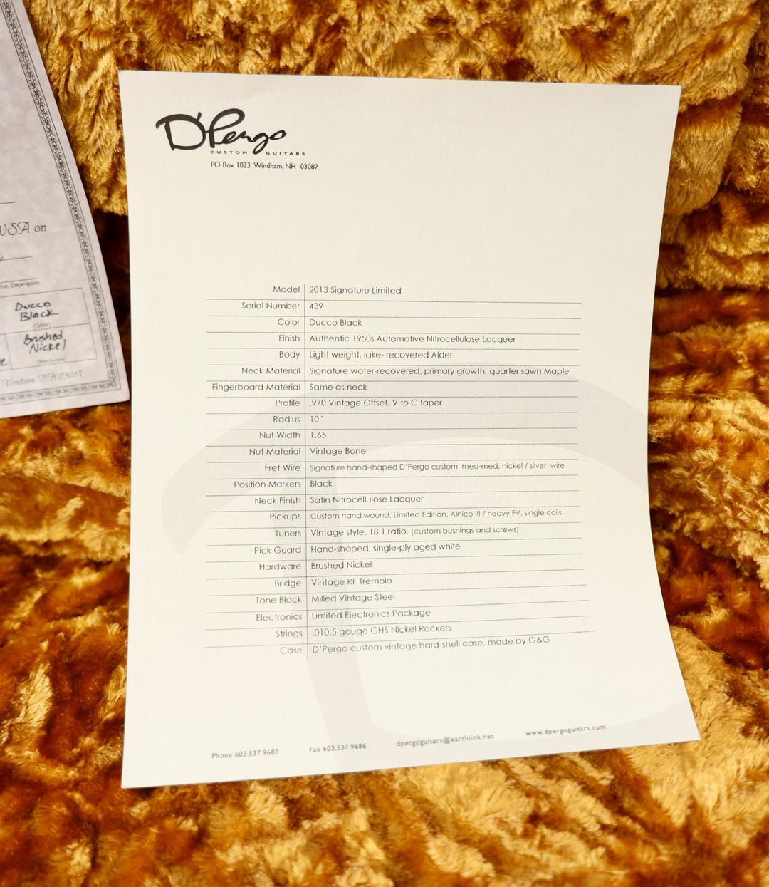 D’Pergo 2013 Signature Limited