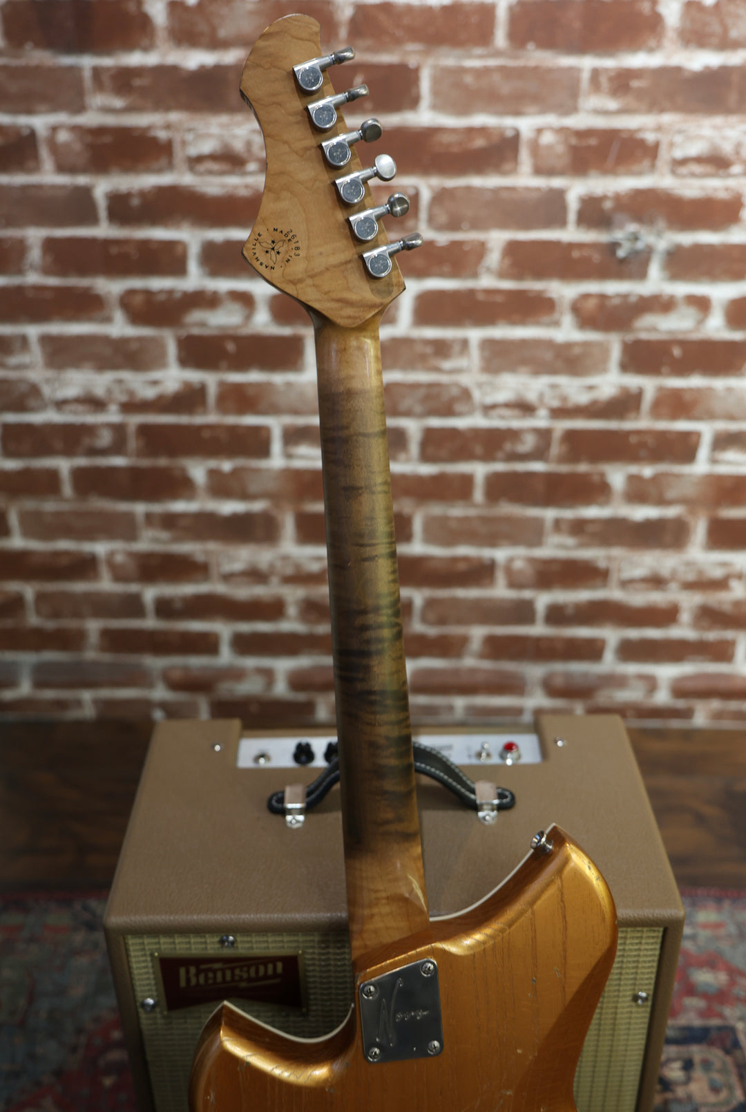 Novo Guitars Miris J - Aztec Gold / Lollar Gold Foils. Ash / Flame-Maple. NEW, Authorized Dealer) by South Shore Guitar Boutique