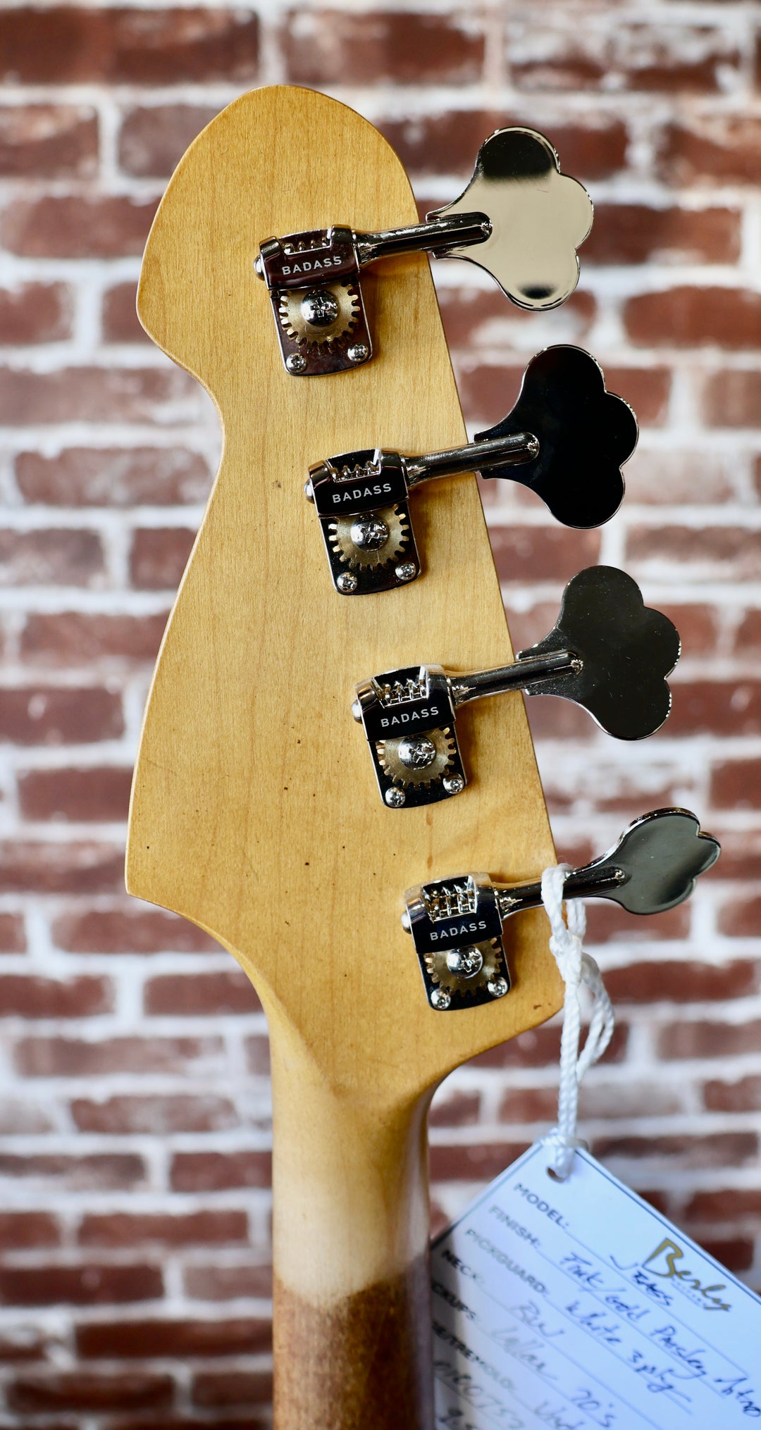 Berly J Bass - Pink/Gold Paisley. NEW (Authorized Dealer) by South Shore Guitar Boutique