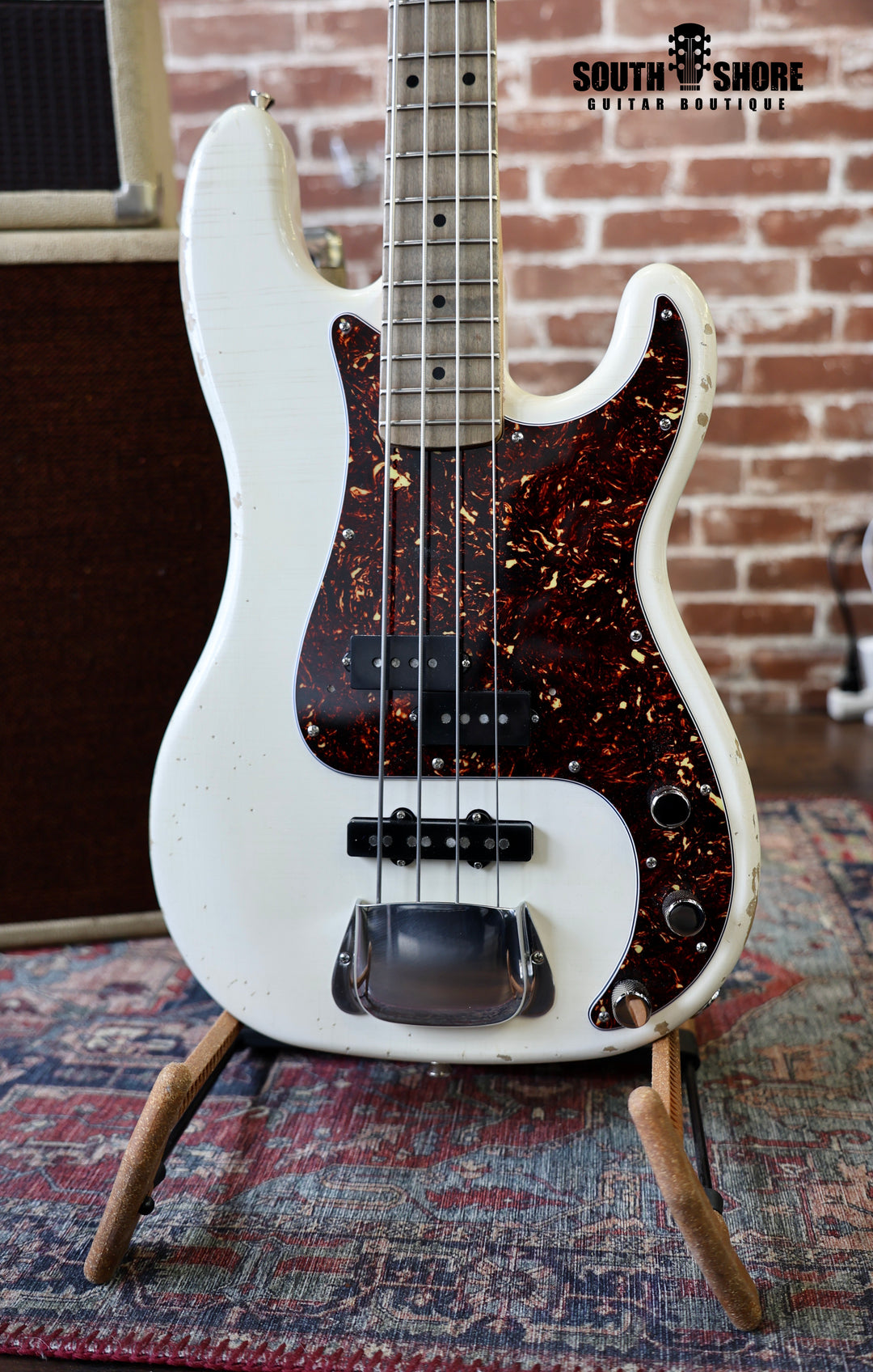 Berly PJ Bass - Aged White. NEW (Authorized Dealer) by South Shore Guitar Boutique