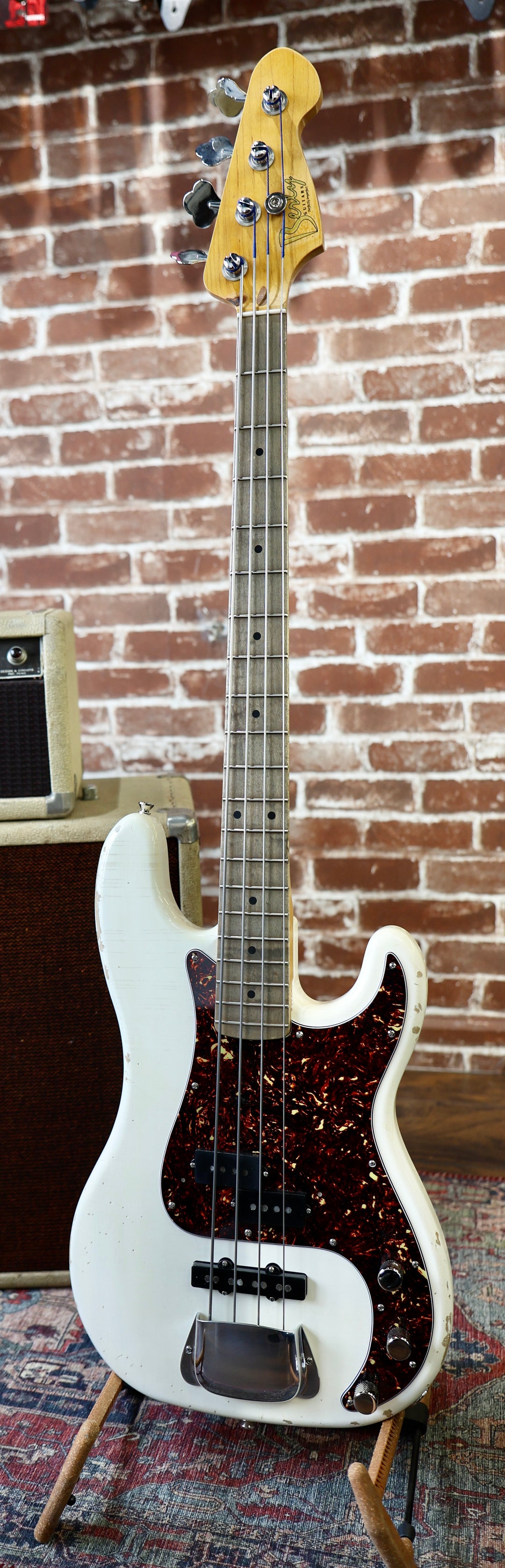 Berly PJ Bass - Aged White. NEW (Authorized Dealer) by South Shore Guitar Boutique