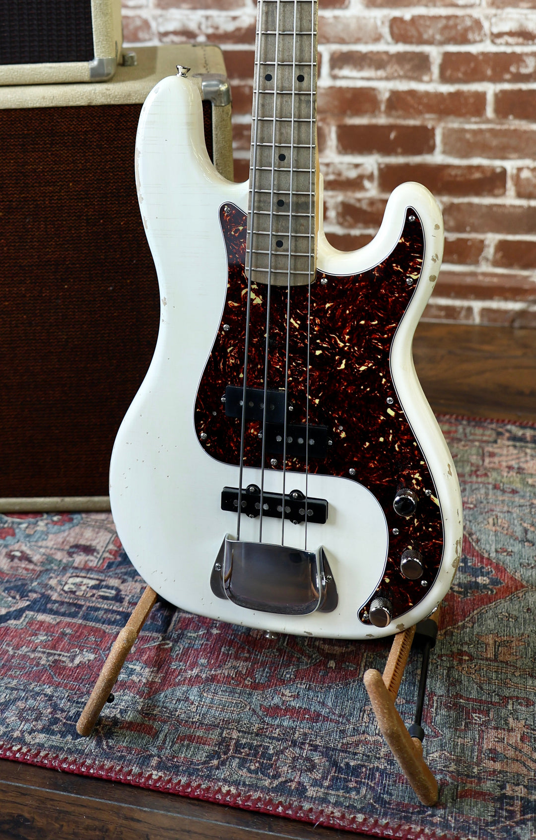 Berly PJ Bass - Aged White. NEW (Authorized Dealer) by South Shore Guitar Boutique