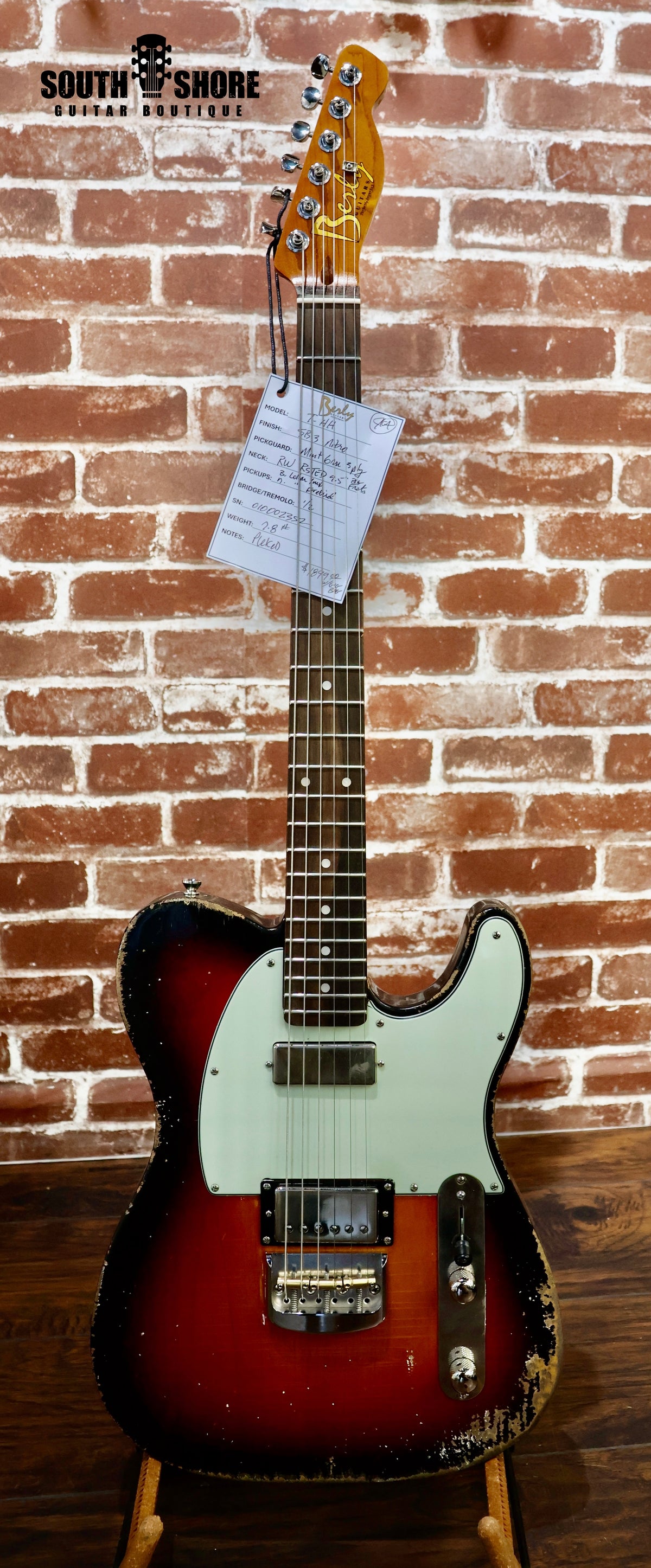 Berly T-HH in 3 Tone Sunburst (Authorized Dealer) by Berly