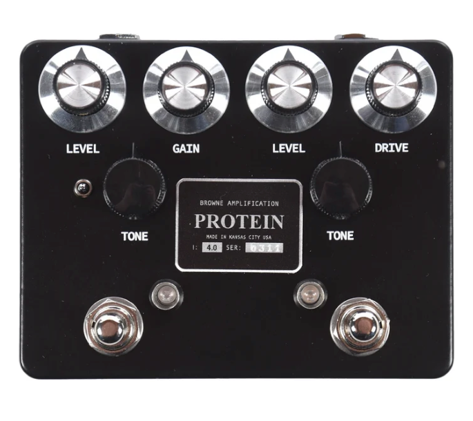 Browne Amplification Protein Dual Overdrive v4 Pedal in Black (Authorized Dealer) by Browne Amplification