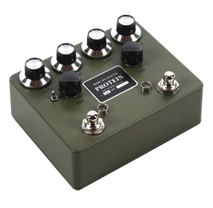 Browne Amplification Protein Dual Overdrive v4 Pedal in Green (Authorized Dealer) by Browne Amplification