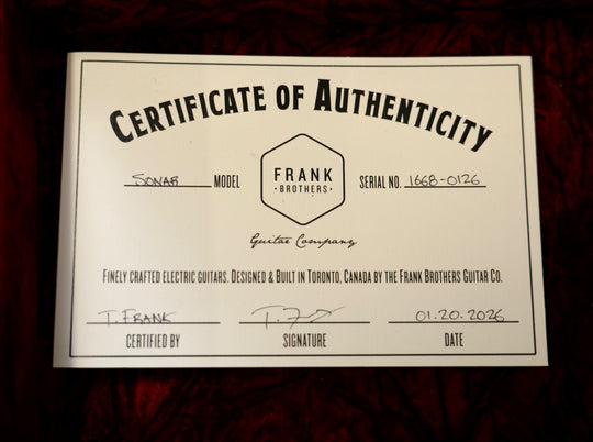 Frank Brothers Sonar Candy Apple Red - NEW - Authorized Dealer