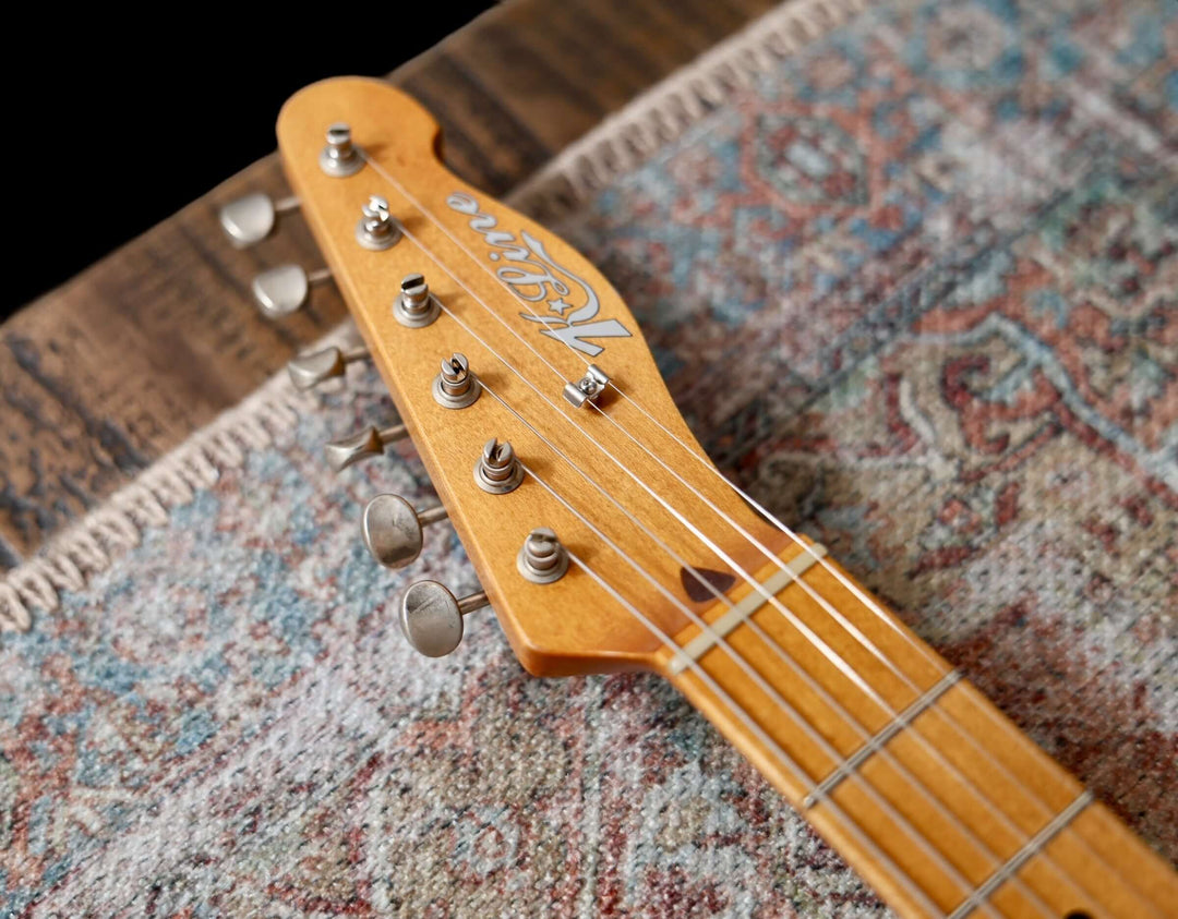 K-Line Truxton - Butterscotch Blonde. NEW, (Authorized Dealer) guitar headstock showing premium craftsmanship.