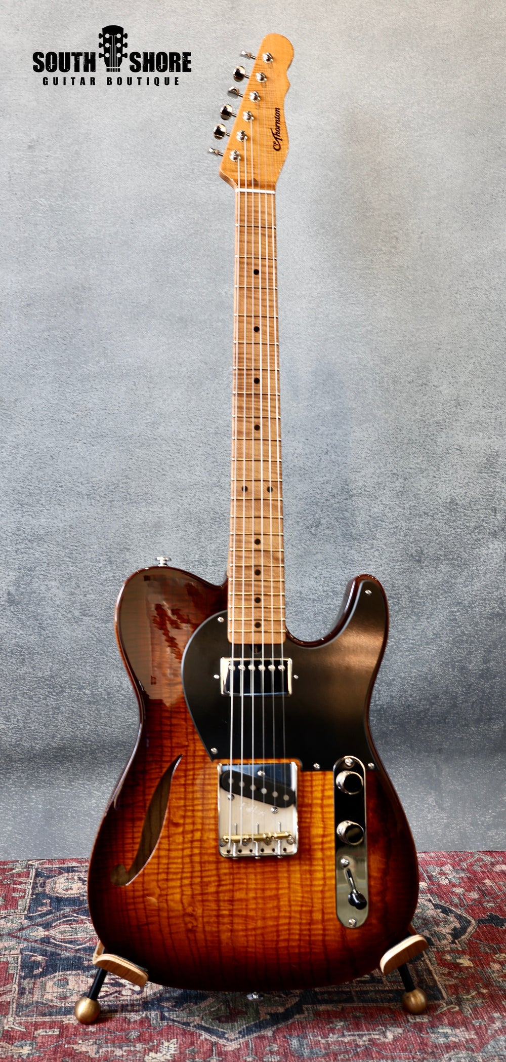 CP Thorton Thinline Classic II-European Fiddleback Ash-Tobacco Burst (S/N825) by CP Thornton
