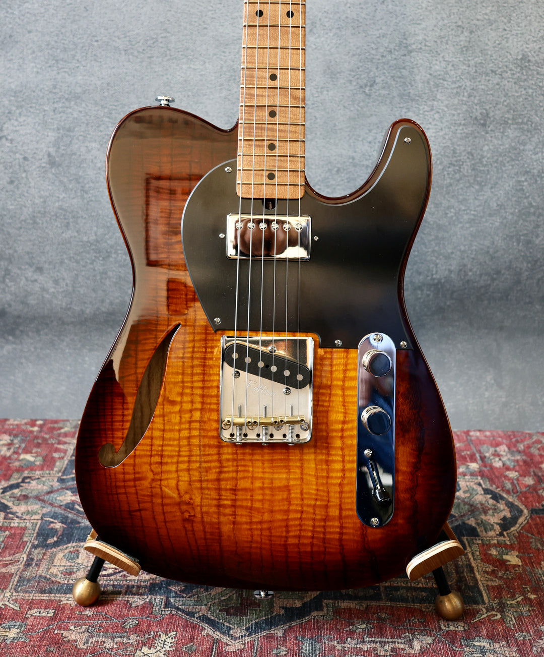 CP Thorton Thinline Classic II-European Fiddleback Ash-Tobacco Burst (S/N825) by CP Thornton
