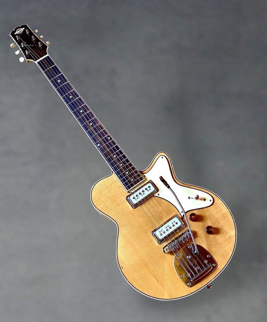 Yanuziello Electric 2021 - Natural. Duncan CS Dynasonics &amp; Mastery. Spruce / Curly Maple. by South Shore Guitar Boutique