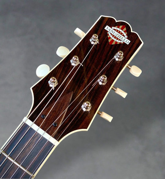 Yanuziello Electric 2021 - Natural. Duncan CS Dynasonics &amp; Mastery. Spruce / Curly Maple. by South Shore Guitar Boutique