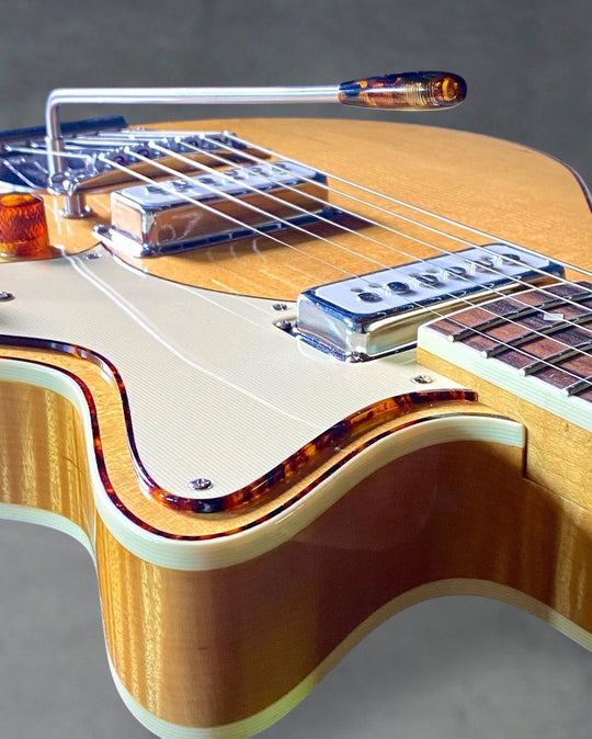 Yanuziello Electric 2021 - Natural. Duncan CS Dynasonics &amp; Mastery. Spruce / Curly Maple. by South Shore Guitar Boutique