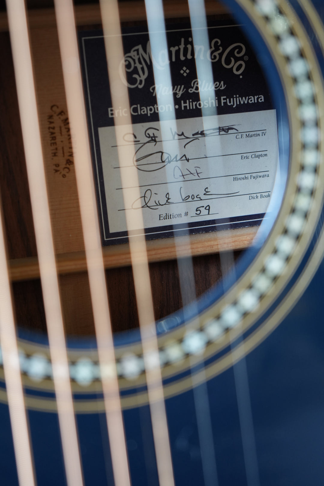 Martin Navy Blues Eric Clapton by Hiroshi Fujiwara by Martin Guitar