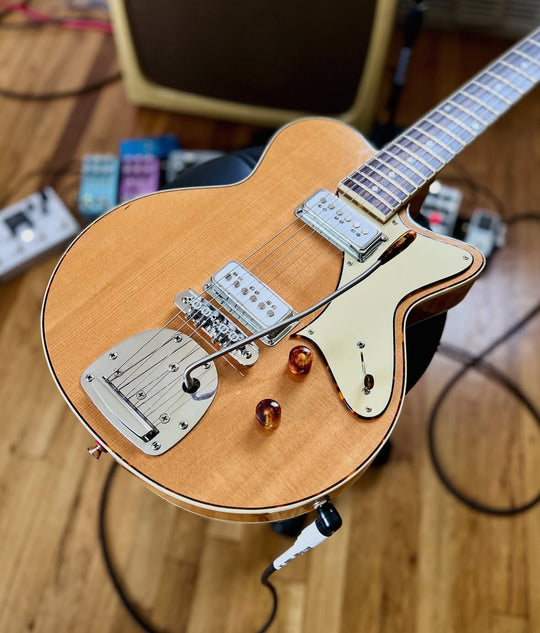 Yanuziello Electric 2021 - Natural. Duncan CS Dynasonics &amp; Mastery. Spruce / Curly Maple. by South Shore Guitar Boutique