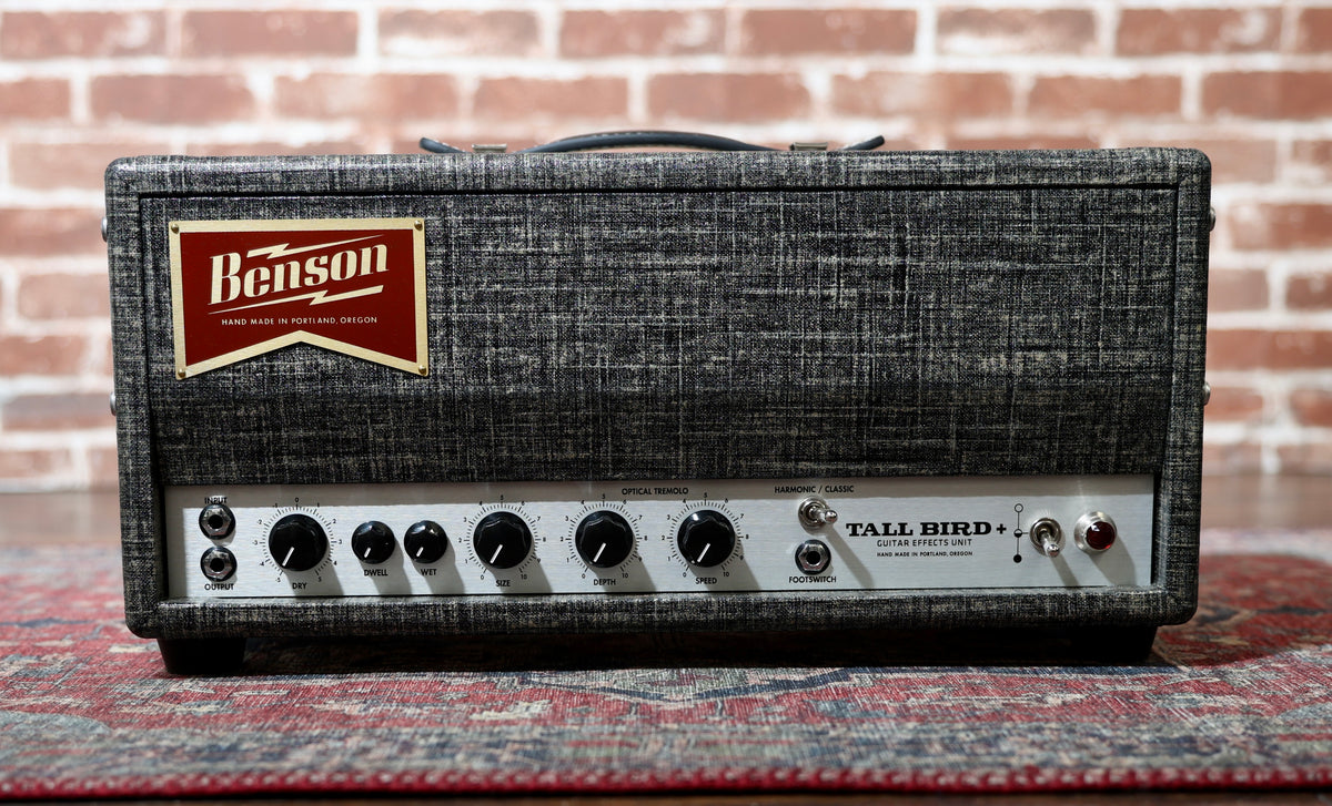 Benson Amps Tall Bird Reverb + 2026 - Black / Silver. Spring Reverb + Optical & Harmonic Tremolo. NEW, Authorized Dealer) by Benson Amps
