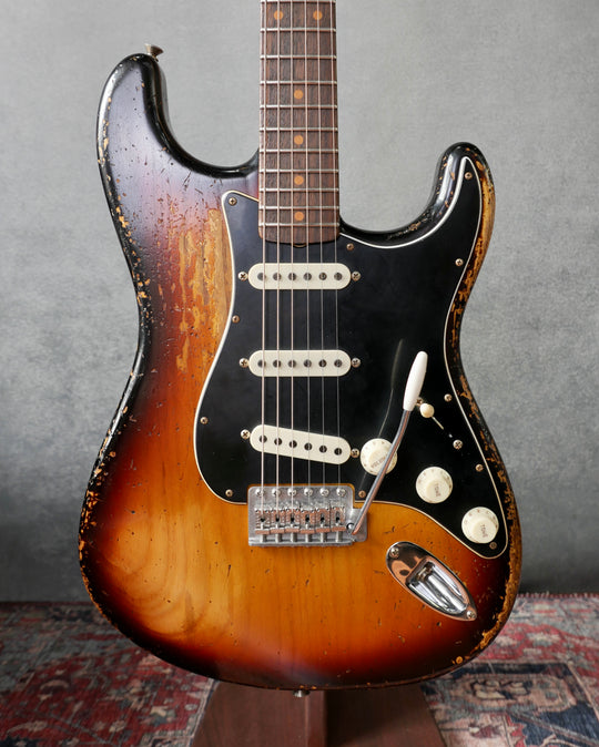 Fender Custom Shop LTD Poblano Strat Suphrel-Super Faded Aged 3-Color Sunburst (Au by Fender